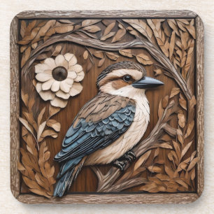 Kookaburra Serenade: Eine Holzdruckehre, Getränkeuntersetzer