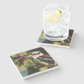 Kookaburra  steinuntersetzer (Seitenansicht)