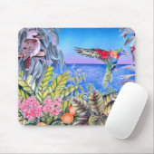 Kookaburra und Regenbogen Lorikeets Mousepad (Mit Mouse)