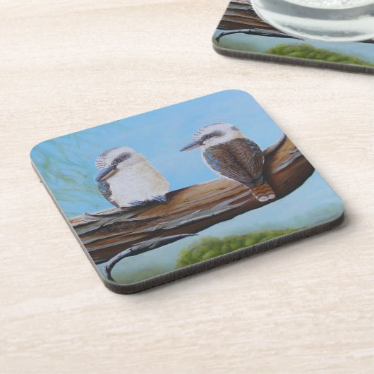 Kookaburras Gumtree Getränkeuntersetzer (Linke Seite)