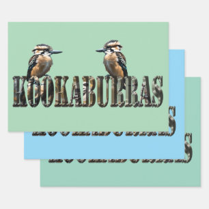 Kookaburras ist das Wort, das mit Kookaburras gema Geschenkpapier Set