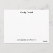 Kooky Camel Postcard Postkarte (Rückseite)