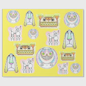 Kooky Cats and Odd Hogs Wrapping Paper Roll Geschenkpapier (Flach)
