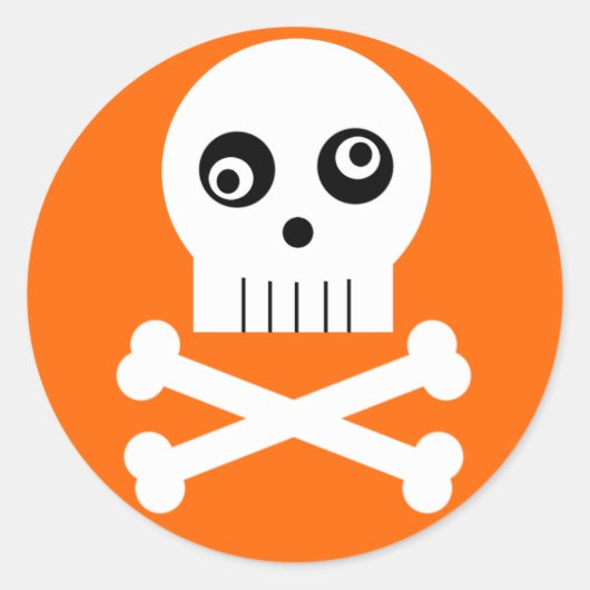 Kooky Googley Mit Augen Skull Halloween Sticker (Vorderseite)