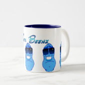 Kool Beenz Meisterstück großes Blau Zweifarbige Tasse (VorderseiteRechts)