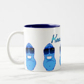 Kool Beenz Meisterstück großes Blau Zweifarbige Tasse (Links)
