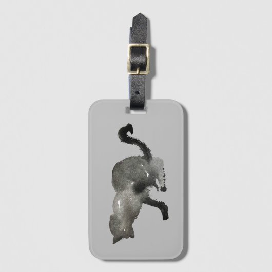 Kool Black Water Kitty Cat Gepäckanhänger (Vorderseite Vertikal)