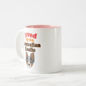 Koolie Dog Lover Geschenk Zweifarbige Tasse (Vorderseite Links)