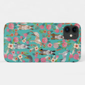 Koolie-Hund Vintage Blumenzwerge Case-Mate iPhone Hülle (Rückseite (Horizontal))