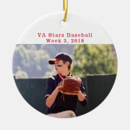 Kooperiert NY Baseball Foto Spaß Fakten Speicher Keramik Ornament