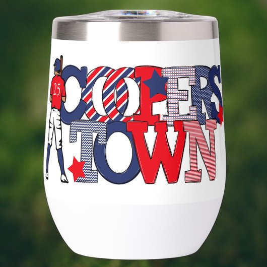 Kooperstown Patriotic Letters Baseball Mama