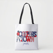 Kooperstown Patriotic Letters Baseball Mama Tasche (Vorderseite)
