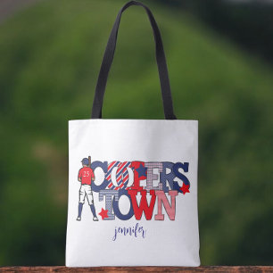 Kooperstown Patriotic Letters Baseball Mama Tasche