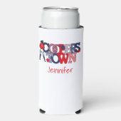 Kooperstown Patriotic Letters Baseball Mamas Selters Dosenkühler (Seltzer Vorderseite)