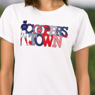 Kooperstown Patriotic Letters Baseball Player Year T-Shirt