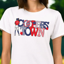 Kooperstown Patriotic Letters Baseball Player Year T-Shirt