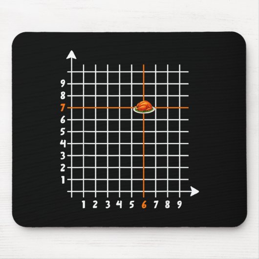 Koordinate (6,7) Lustiger Mathelehrer 6 7 Meme Tür Mousepad (Vorne)