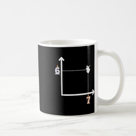 Koordinate 6 7 Lustiges Mathelehrer-Meme Halloween Kaffeetasse (Rechts)