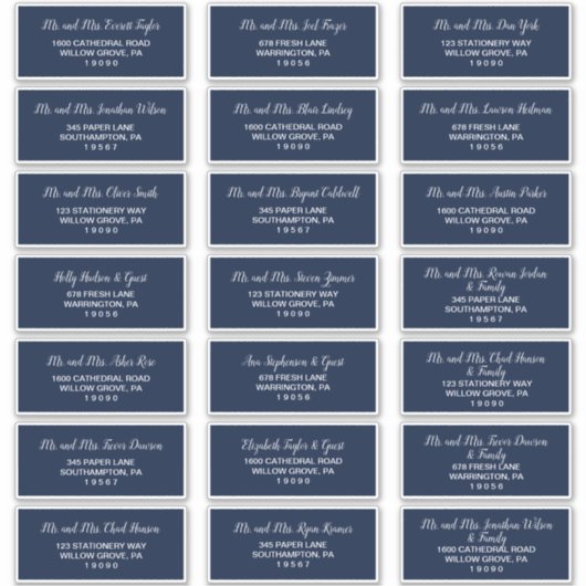 Koordinate für den Blumenanker | Guest Address Lab Aufkleber (Vorderseite)