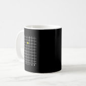 Koordinate Sechs Sieben Trendy 6 7endy Retro Groov Kaffeetasse (Vorderseite Links)