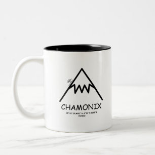 Koordinaten Chamonix Zweifarbige Tasse