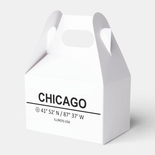 Koordinaten Chicago Geschenkschachtel (Vorderseite)