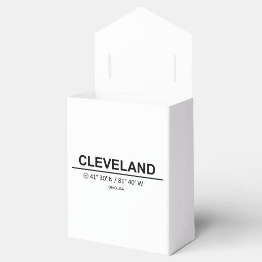 Koordinaten Cleveland Geschenkschachtel (Geöffnet)