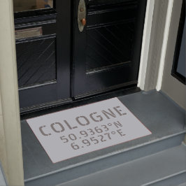 Koordinaten der Breitengrade in Köln Fußmatte