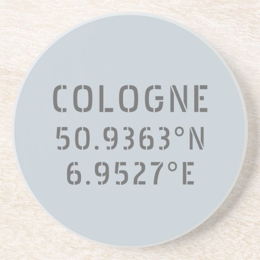 Koordinaten der Breitengrade in Köln Getränkeuntersetzer (Vorne)
