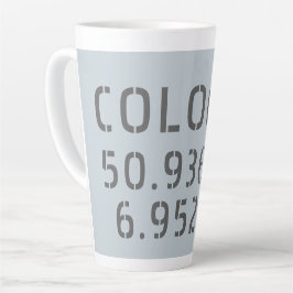 Koordinaten der Breitengrade in Köln Milchtasse