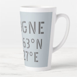 Koordinaten der Breitengrade in Köln Milchtasse