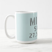 Koordinaten der Minsk Latitude Longitude Kaffeetasse (Links)