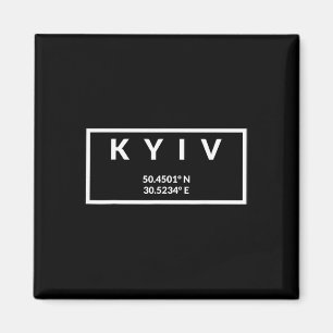 Koordinaten der ukrainischen Hauptstadt - Kiew 1  Magnet