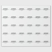 Koordinaten Detroit Geschenkpapier (Flach)