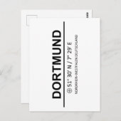 Koordinaten Dortmund Postkarte (Vorne/Hinten)