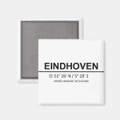 Koordinaten Eindhoven - Eindhoven Magnet (Vorderseite/Rückseite)