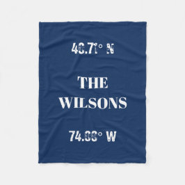 Koordinaten für benutzerdefinierte Familiennamen Fleecedecke