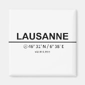 Koordinaten Lausanne Magnet (Vorne)