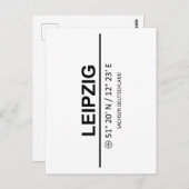 Koordinaten Leipzig Postkarte (Vorne/Hinten)