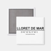 Koordinaten Lloret de Mar Magnet (Vorderseite/Rückseite)