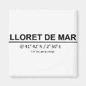 Koordinaten Lloret de Mar Magnet (Vorne)
