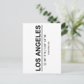 Koordinaten Los Angeles Postkarte (Stehend Vorderseite)