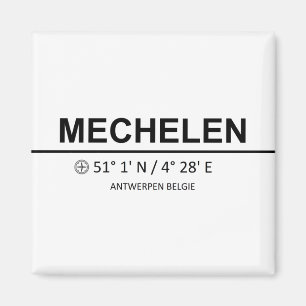 Koordinaten Mechelen Magnet