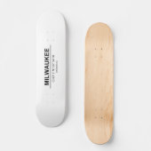 Koordinaten Milwaukee Skateboard (Vorderseite)