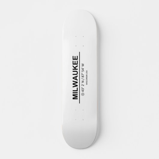 Koordinaten Milwaukee Skateboard (Vorne)
