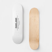 Koordinaten Oakland Skateboard (Vorderseite)