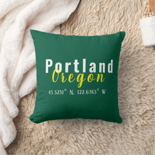 Koordinaten von Portland Oregon Kissen