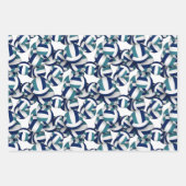 Koordination der aquamarinen Volleyballmuster in S Geschenkpapier Set (Vorderseite)