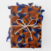 Koordination der Basketballmuster in Set Geschenkpapier Set (Beispiel)