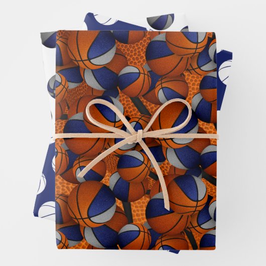 Koordination der Basketballmuster in Set Geschenkpapier Set (Beispiel)